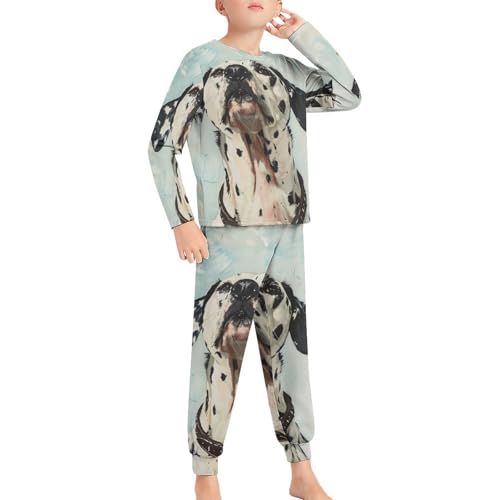 Dalmatian PrintBoys Casual Comfort Pajamas, Long Sleeve Pajama Set140CM
