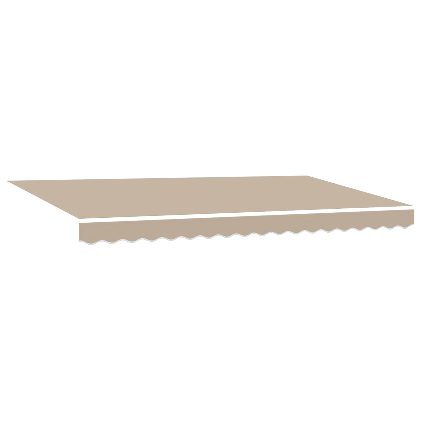 vidaXL Awning Replacement Fabric Beige 380 x 195 cm Polyester