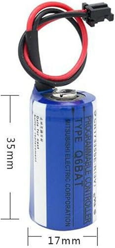 Miniatura 4 de Batería de litio del PLC de 1800mAh CR17335SE-R 3V Q6BAT para el sistema QNS Q6BAT Q25PRHCPU Q170HBATC con el enchufe