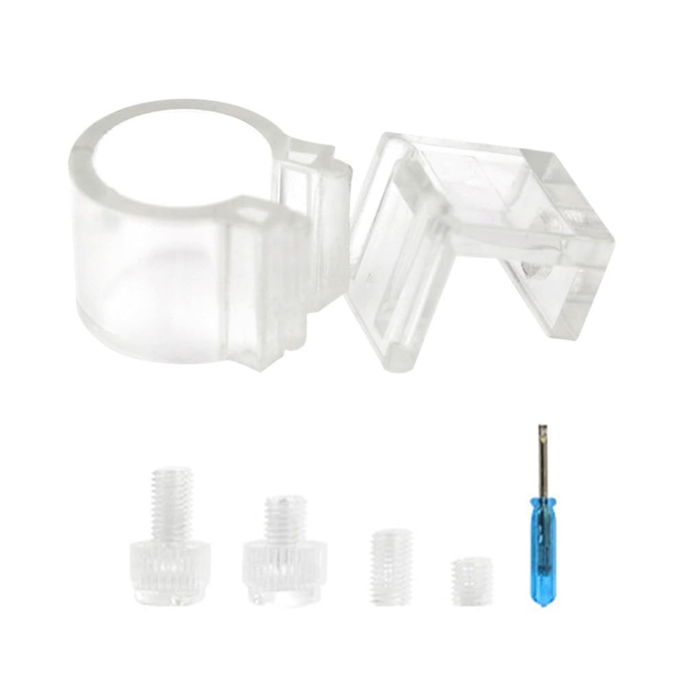 DONGKER Aquarium Soft Tube Fixture Holder,Removable Fish Tank Pipe Fastener with Screws for 12mm-16mm/0.5"-0.6" O.D.Aquarium Tank Inlet Outlet Pipes