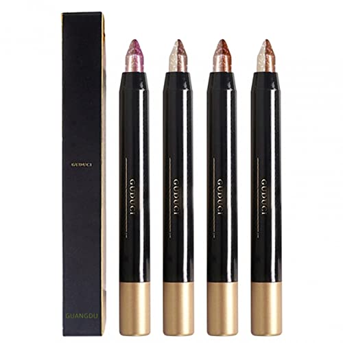 2022 Womens Cosmetic Glitter Eyeshadow Stick Colorful Waterproof and Sweatproof Long Lasting Two-Color Shimmer Gradient Eyeshadow Eyeliner Pen for Women Ladies Stage Makeup Halloween Holiday Makeup