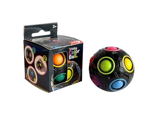 noris Tricky Color Ball – farbenfrohes Geschicklichkeitsspiel für Kinder ab 3 Jahren – Motorikspiel zur Förderung von Konzentration und Koordination – buntes Kugelspiel für Jungen Mädchen Spielspaß