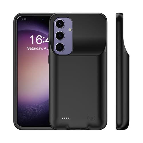 Funda de batería para Galaxy S23, funda de carga de batería recargable extendida para Samsung Galaxy S23 portátil y funda protectora, color negro