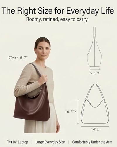 Bolso Hobo Grande de Cuero Vegano para Mujer miniatura 2