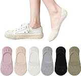 GQABXKDQO Womens Low Cut No Show Socks Thin Breathable Non Slip Invisable Flat Boat Line Socks 6 Pack