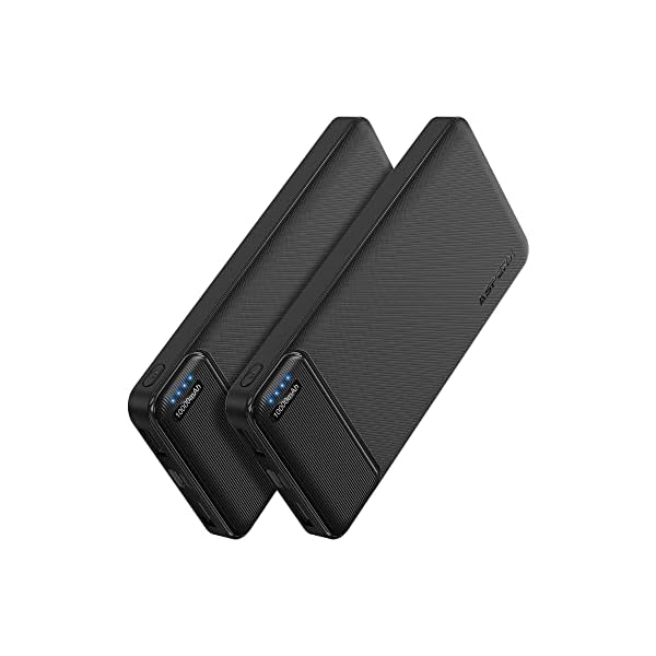 AsperX 2-Pack 10000mAh USB C Output Portable Charger Power Bank Fast Charging, Portable Phone Charger External Battery Pack for iPhone, Samsung, Google LG and Heated Vest