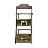 Estante de madera maciza gruesa, carga estable, forma de cajón verde, simple y elegante.