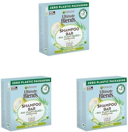 Ultimate Blends Coconut Hydrating Shampoo Bar with Aloe Vera for Normal Hair, 60 g (Pack of 3)
