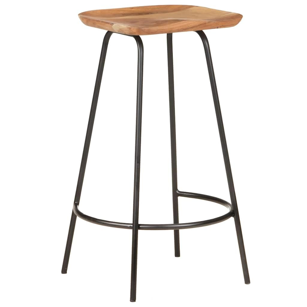 Tabourets de bar en bois d'acacia pour vos soirées conviviales autour de la cuisine