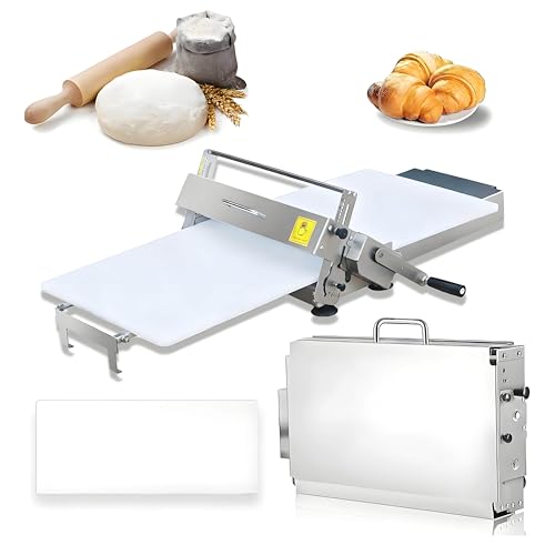 WTRYRN Commercial Dough Sheeter Laminated Dough Sheeter Fondant Flattener Pastry Sheeter Countertop Pizza Pasta Press Machine Professional Bakery Equipment Model300