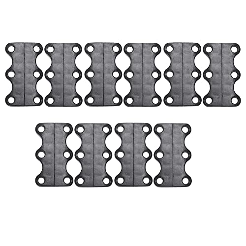 Herold Lot de 5 paires de lacets magnétiques à fermeture (noir), Noir , Einheitsgröße