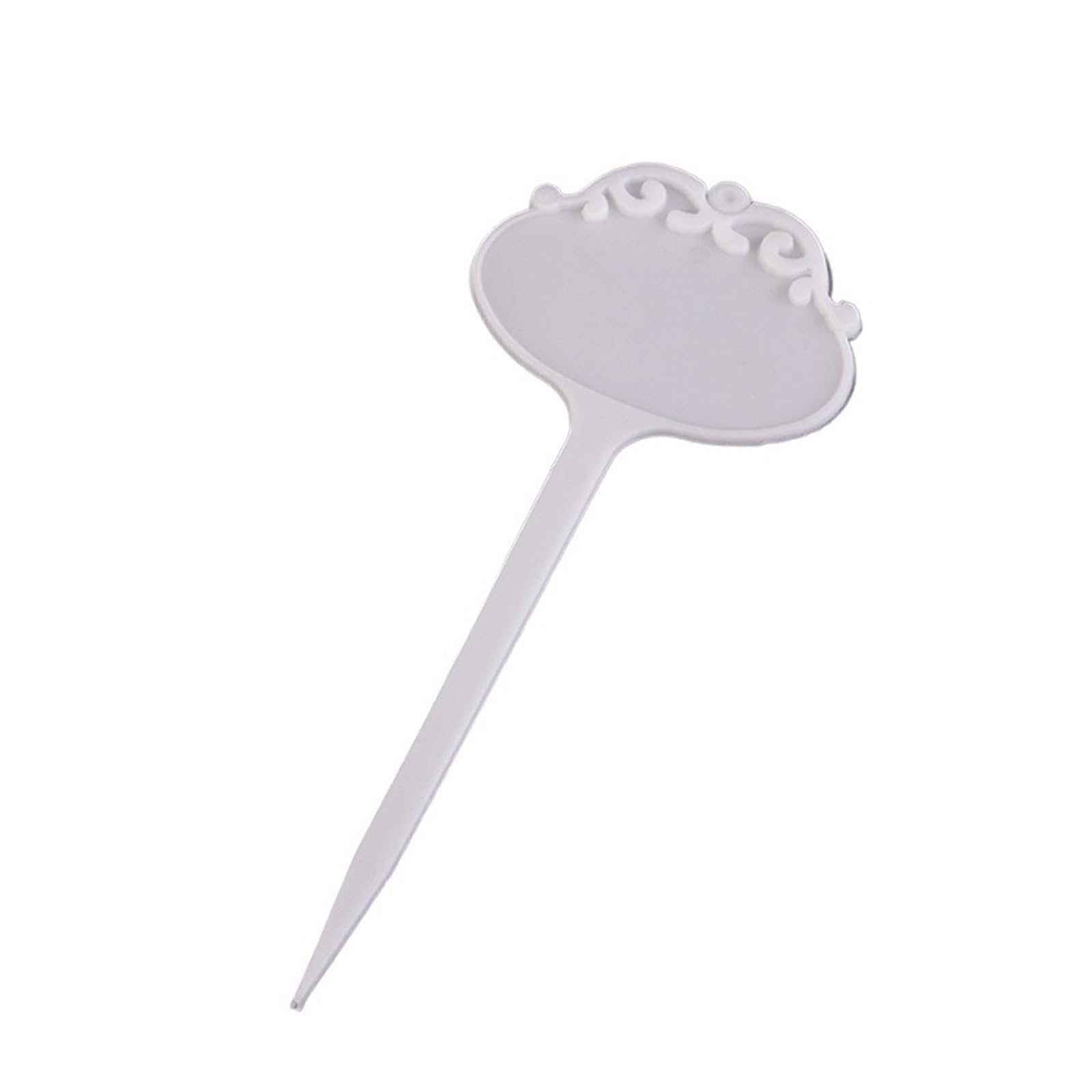 Plastikowe znaczniki roślin | Wielokolorowy 16x6,5x5 cm 20/50/100 szt. Marker do roślin ogrodowych z motywem kwiatowym(White,100PCS-16X6.5X5CM)