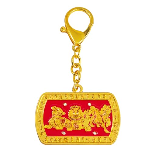 Feng Shui 3 Celestials Amulet Keychain Good Luck Keychains