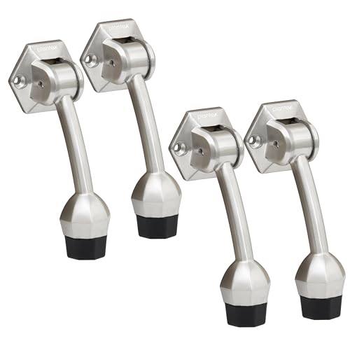 Image of Plantex Door Stopper for Main Door /5-Inch Stopper with Rubber Grip /Stoppers for Wooden Door /Stops for Door - Pack of 4 (Matt)