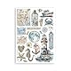 Stamperia - Washi Pad for Scrapbooking, Albums, Card Making, Bullet Journalling and More, Translucent, Easy to Cut, Acid Free, Perfect for Hobbies, Crafts and Gifting (Silent Sea) (A5) (8 Sheets)