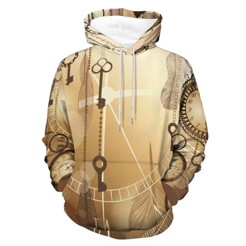 Hoodie horloge vintage UMENG unisexe fini les pulls sans forme