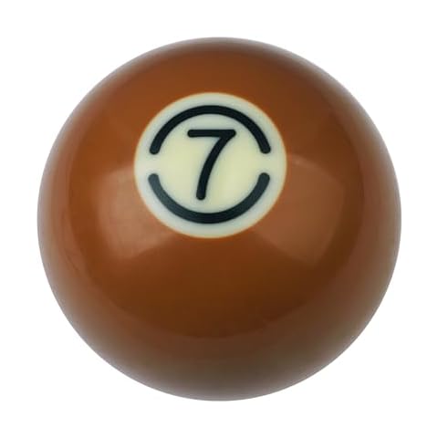 Mavota Pool Ball Shifter Knobs Brown 7 Gear Shift Knob Round Billiard Ball Stick Shift Handle Fit Most Automatic Manual Car Tuck Transmission Vehicle, W01A07, Brown 7 Cover