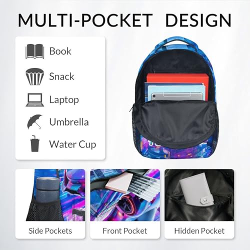 Boys Backpack, Personalized School Back Pack Set, Racing Car Backpack for Kids Ages 6-8, 17 Inch Toddler Schoolbag with Lunch Box and Pencil Case4