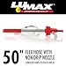 LUMAX LX-1336 Red Plastic Bucket Pump with Flex Hose and Non-Drip Nozzle. 5-6.5 Gallon (20-25 L) Capacity. Self-Priming, Push-Down Action Pump. Discharge Capacity: 3 Fluid Ounces per Stroke.