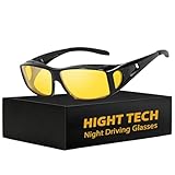 Myiaur Fit Over Night Vision Glasses for Women Men, Polarized Night Driving Glasses with Anti Glare Yellow Lens UV Protection