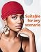 BEACE Silk Satin Lined Pre-Tied Turban Durag Head Wrap for Men & Women, Halo Turban Skull Cap Bonnet Hair Cover for Sleeping