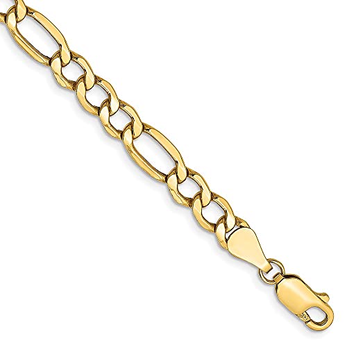 IceCarats 14K Solid Yellow Gold 5.75mm Figaro Link Chain Bracelet2