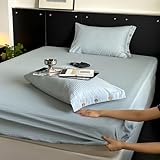 JIANINGHOME Jersey spannbettlaken 150x200 Spannbettlaken aus Strick-Baumwolle, ultraweich...