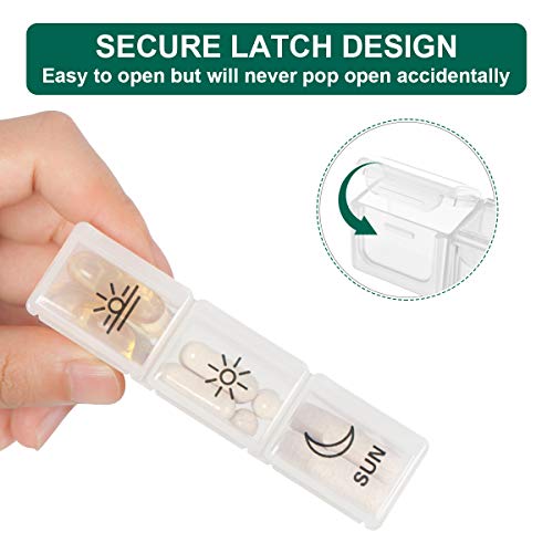 Image of BUG HULL Weekly Pill Organizer 3X a Day, Daily 7 Day Medicine Pill Organizer 3 Times a Day, Travel Pill Case Container for Vitamins, Supplements