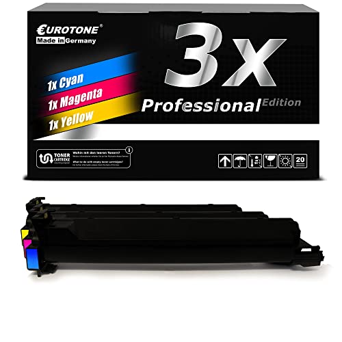 Pack de 3 toners couleur TN-210 compatibles Bizhub C240 C250 C252 pour l'impression de vos dossiers