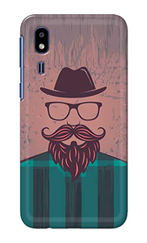 Image of PRINTFIDAA Man Icon with Beard Shirt Hipster Printed Designer Hard Case for Samsung Galaxy A2 Core, SM-A260F / DS, SM-A260G / DS Back Cover -(e) RPM1001