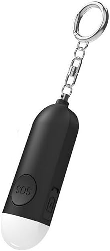 Miniatura 9 de Pequeño llavero de autodefensa con luz LED SOS recargable de 130 dB, alarma de modo dual, ayuda a ancianos y niños a emergencias, ancianos,