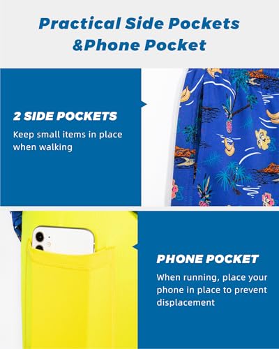 Image of SURF CUZ Mens Swim Trunks with Compression Liner Swim Shorts 7 inch Swimming Trunks Stretch 7 Inch Swim Suits Quick Dry