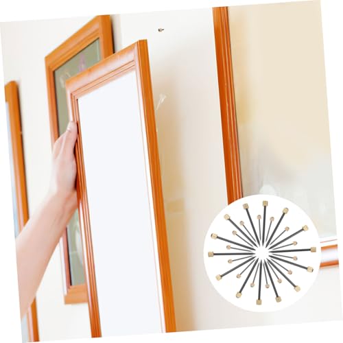 Image of POPETPOP 50pcs Picture Frame Hangers Decorative Nails for Wall Art Drywall Hanging Nails Home Office Decor