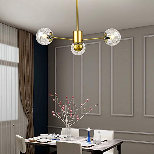Chandelier Magic Bean Molecular E27 éclairage nordique or pour chambre - 6
