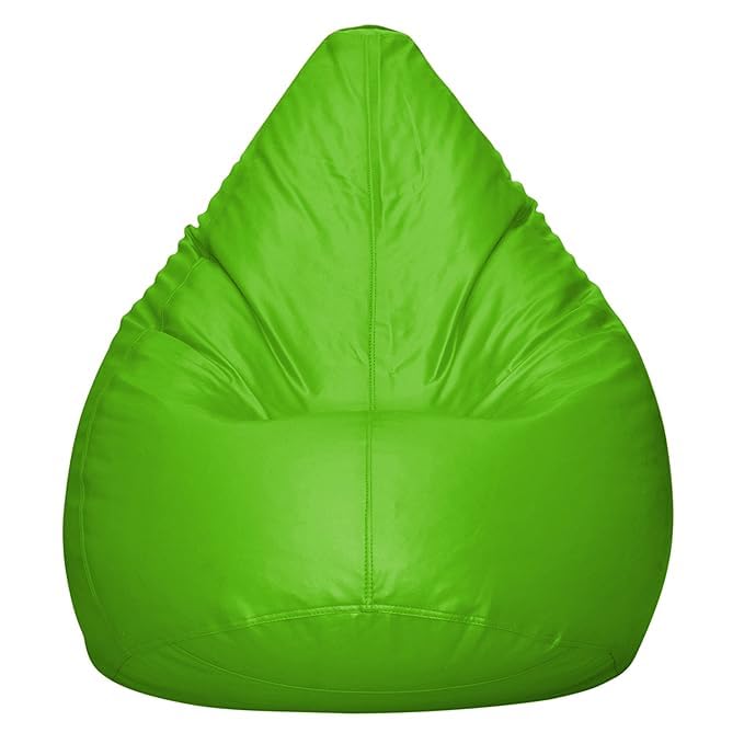 Image of Cover 4XL Without Beans with Footrest and Cushion Lounge Chair Luxury Bean Bag Cover with Footrest Without Beans 4XL (Without Fillers) (Green.)