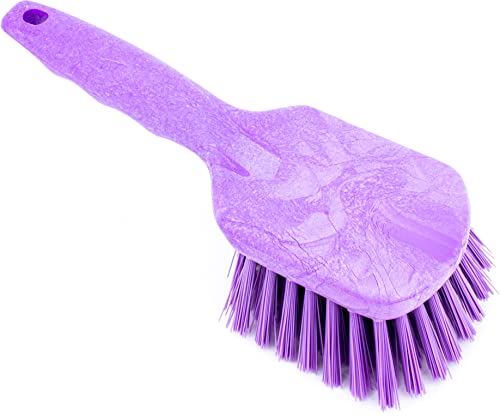 Image of SPARTA 40541EC68 Plastic Scrub Brush, Utility Brush, Kitchen Brush With Hanging Hole For Cleaning, 8 Inches, Purple