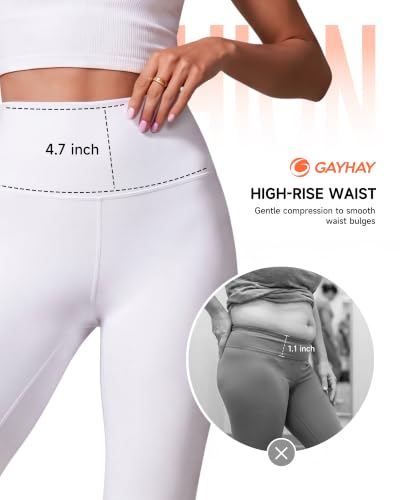 Image of GAYHAY High Waisted Leggings with Pockets for Women - Buttery Soft Yoga Pants for Gym Workout, Athletic Running