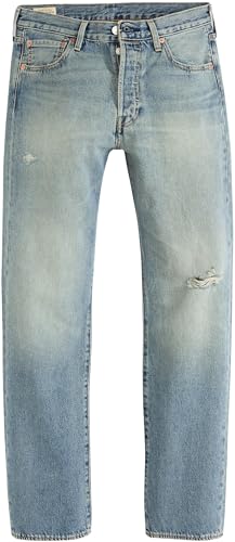 Levi's Herren Jeanshose 501 Original mit Knopfleiste, Straight Fit, Blau (Delanore Dx), W32/L34 – Ansicht 6
