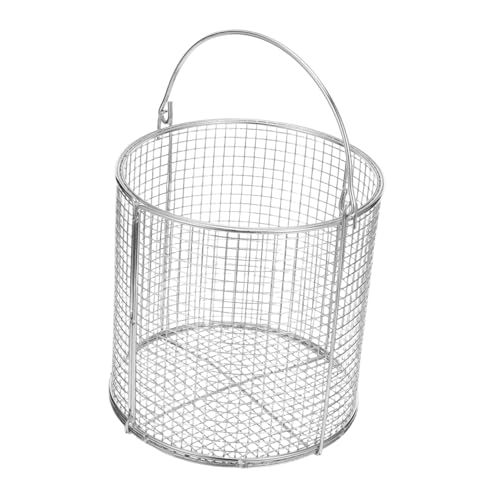 LIGIGWASH Panier de Nettoyage Inox Rond Résistant Haute Température avec Poignée Filtration pour Industrielles et Nettoyage Ultrasonique