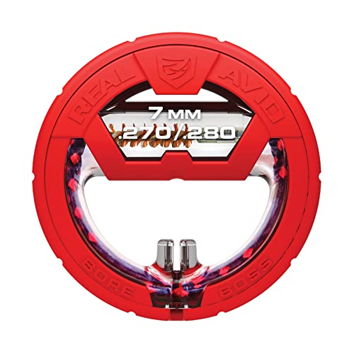 Real Avid Bore Boss Bore Snake Gun Cleaning System: Rapid Pull Through Barrel & Bore Cleaning Cable with Integrated Brush & Mop for Quick & Mess Free Gun Cleaning for .270Cal/.280Cal/7mm Rifles