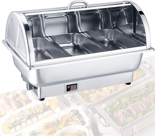 Hot Pot Elettrico per Feste e Buffet, Grande Capacità Riscaldatore Alimentare, Facile da Pulire
