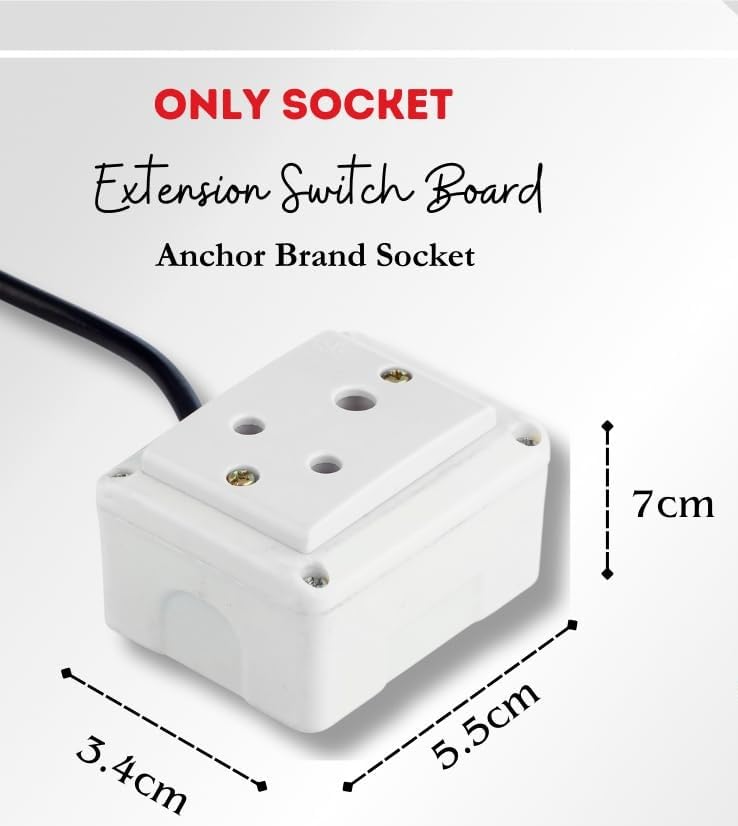Image of Premium Extension BoardWIth White One Socket 10 Meter Long Wire