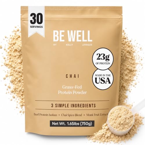 Be Well by Kelly Grass Finished Beef Protein Powder Chai Flavor