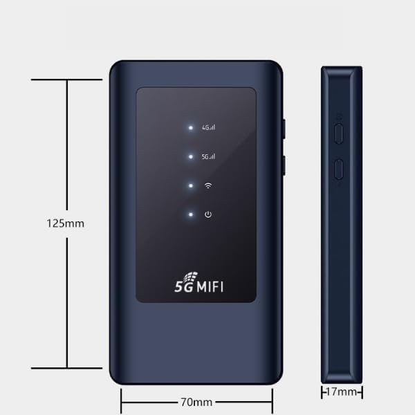 Image of MatLogix 5G Wireless Dongle with All 4G / 5G SIM Network Support | Plug & Play 5G Data Card with up to 2.7 Gbps & 4400mAh Rechargeable Battery WiFi Hotspot