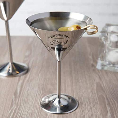 Center Gifts Personalized 12 oz Stainless Steel Martini Glass