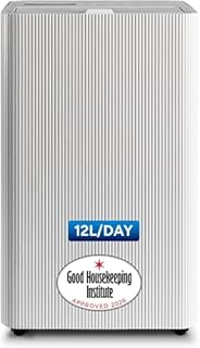 Devola 12L/day Dehumidifier, Energy Efficient (3p per hour to run) Ideal Dehumidifiers for Home with 2.9L Tank, Dual Filtration, Timer, Laundry Drying Mode, Continuous Drainage