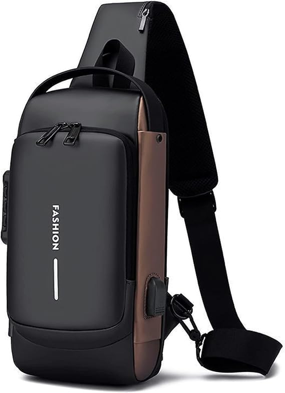 Image of Sling Bag for Men & Women- Crossbody Sling Bag for Travel, Cycling & Hiking | Waterproof Shoulder Bag with Compartment and Zipper Pockets