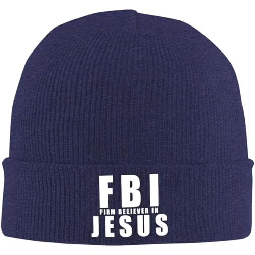Sombrero cálido en Invierno, Firme Creyente en los Gorros de los Hombres, Gorra de Punto Holgada, Gorros Negros cálidos para esquí de Invierno, Gorros para Hombres, Mujeres, Ropa Diaria para Acampar