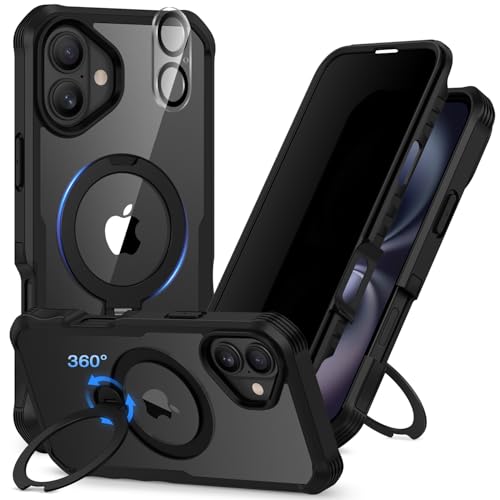 Coque iPhone 16 MagSafe transparente antichoc et protection écran intimité intégrée
