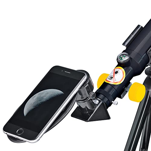 National Geographic Linsenteleskop 40/400 Tisch-Teleskop für Kinder mit AZ-Montierung, 2 Okularen, integriertem Kompass und Smartphone-Halterung, Schwarz, 9140400 – Bild 5